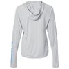 Columbia Women's Cool Grey/Vivid Blue PFG Tidal Tee Hooded Long Sleeve