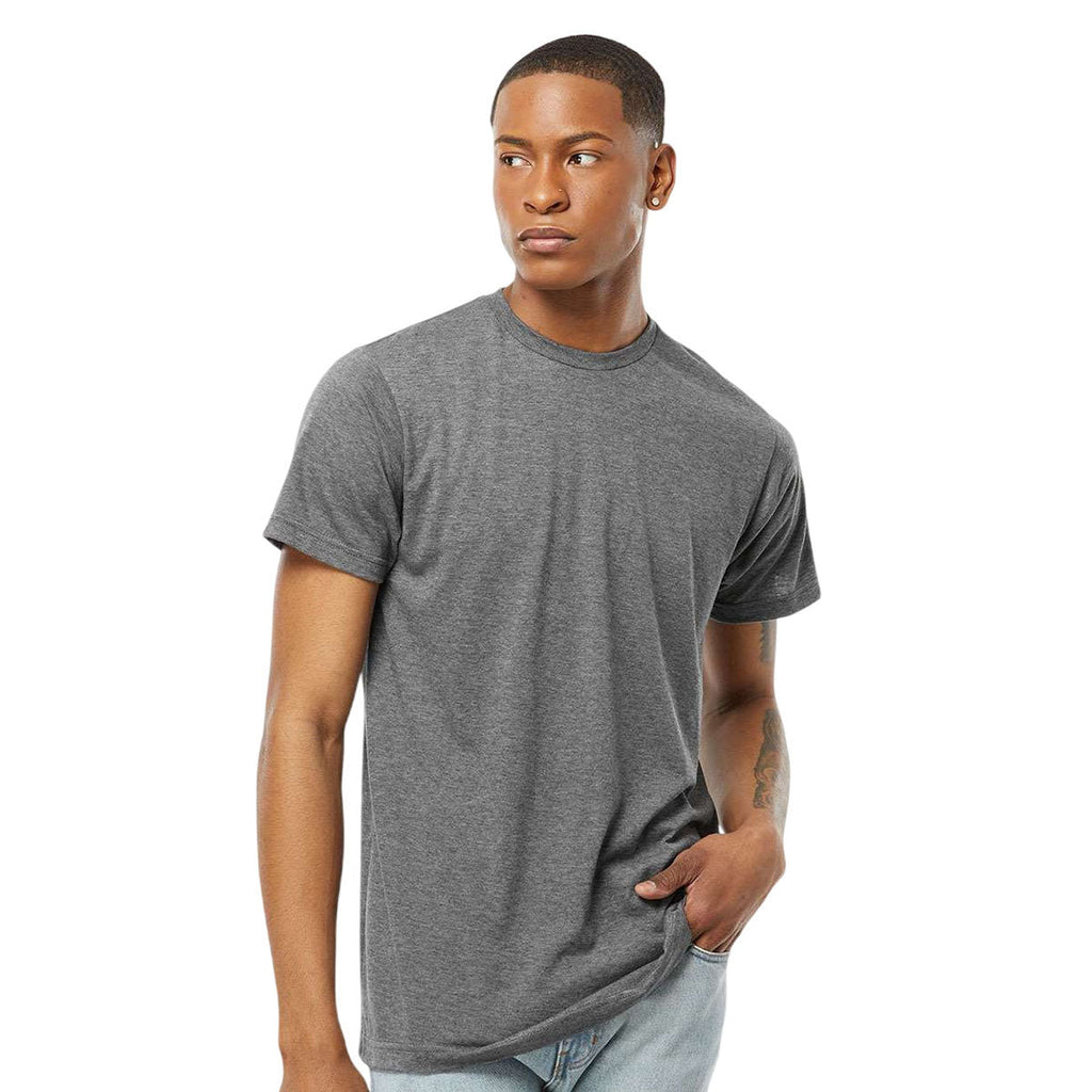 Tultex Unisex Heather Charcoal Poly-Rich T-Shirt