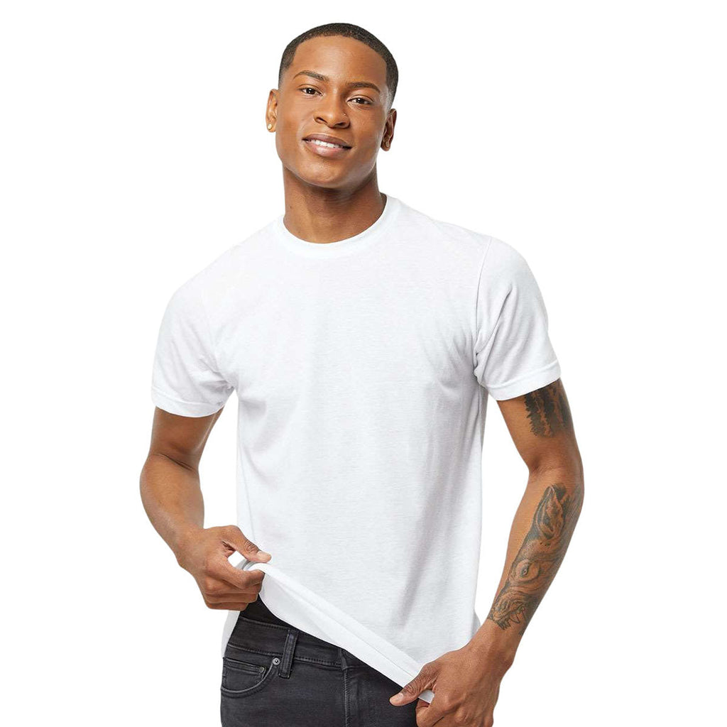 Tultex Unisex White Poly-Rich T-Shirt