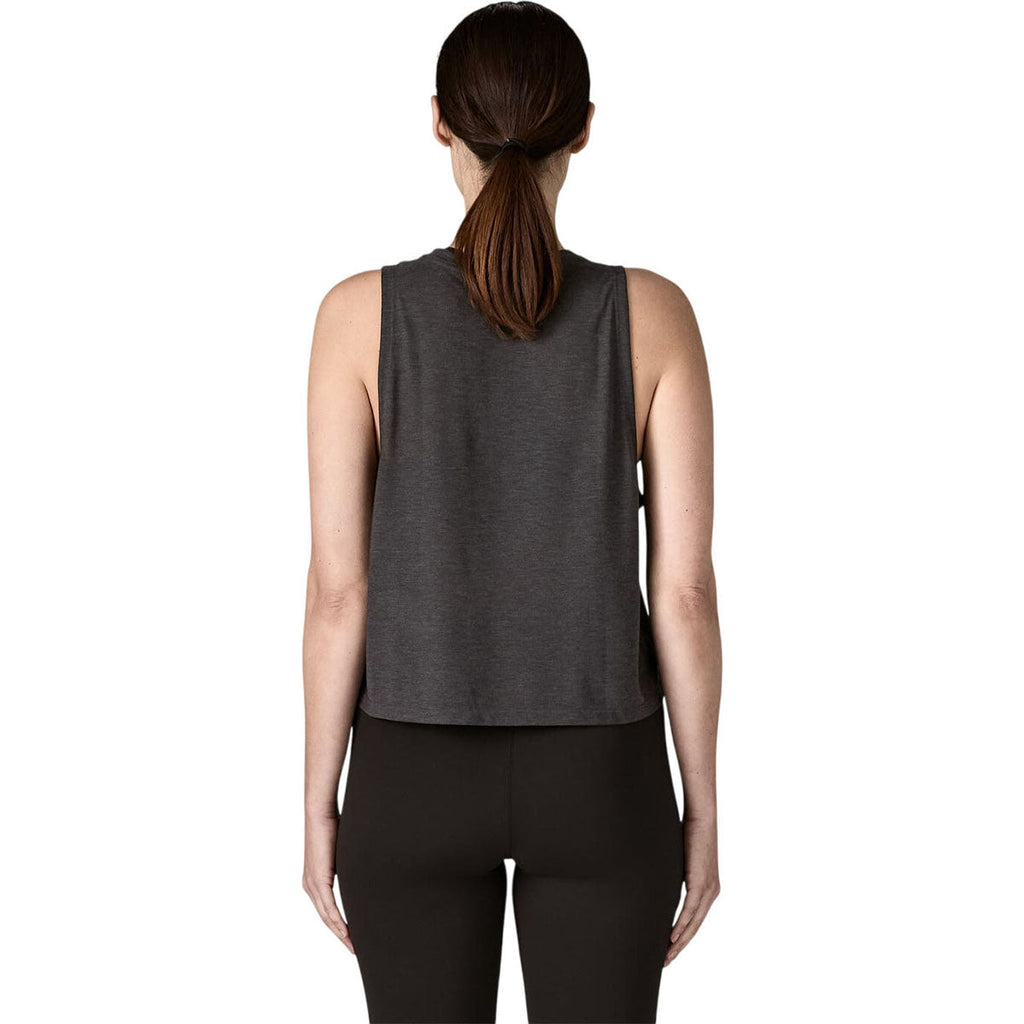 Patagonia Women's Ink Black Capilene Cool Trail Cropped Tank Top