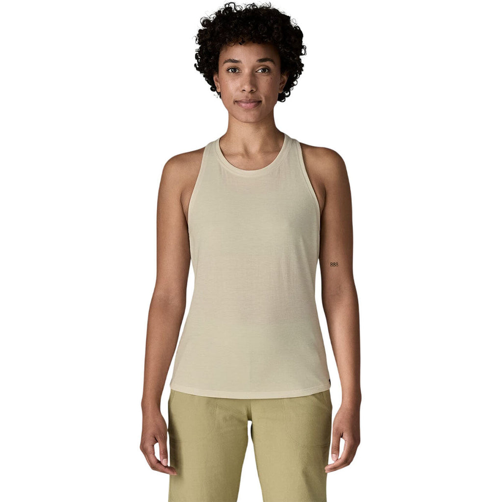 Patagonia Women's Dyno White Capilene Cool Trail Tank Top