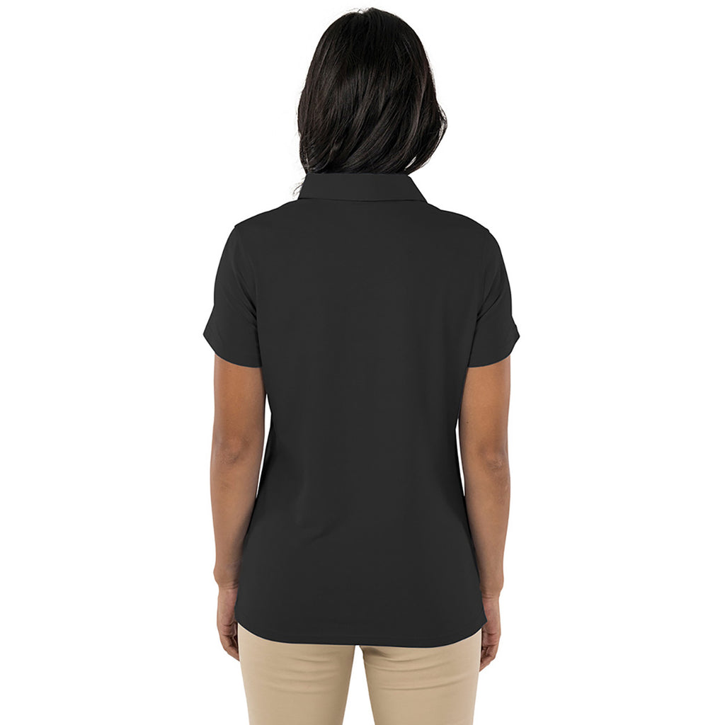 Charles River Women's Black Greenway Stretch Cotton Polo