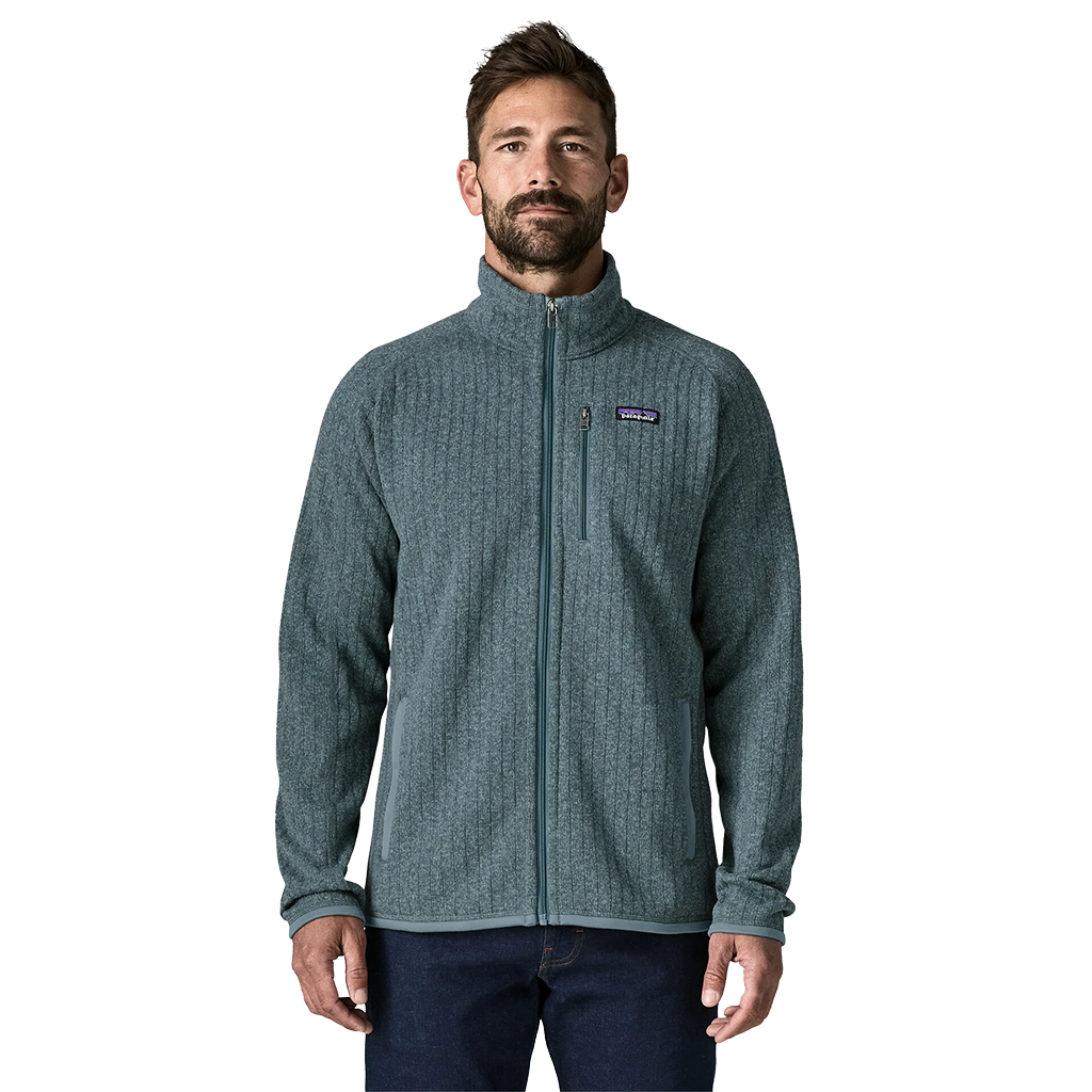 Patagonia Men's Blue Sage Rib Knit Sweater Fleece Jacket 2.0