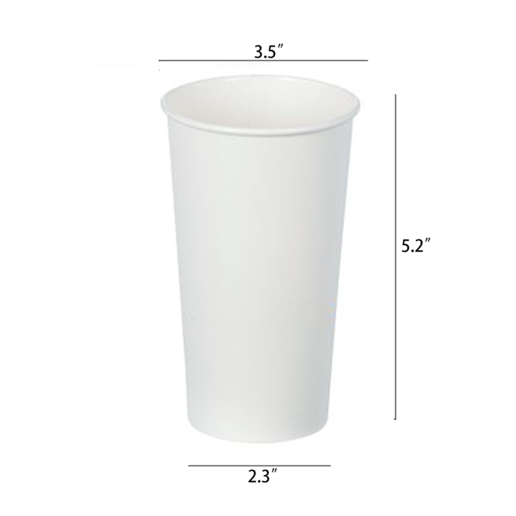 iPromotionPro White 16oz Disposable Insulated Paper Cup