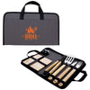 Koozie Grey Carving Station 5-Piece BBQ Kit with Cutting Board