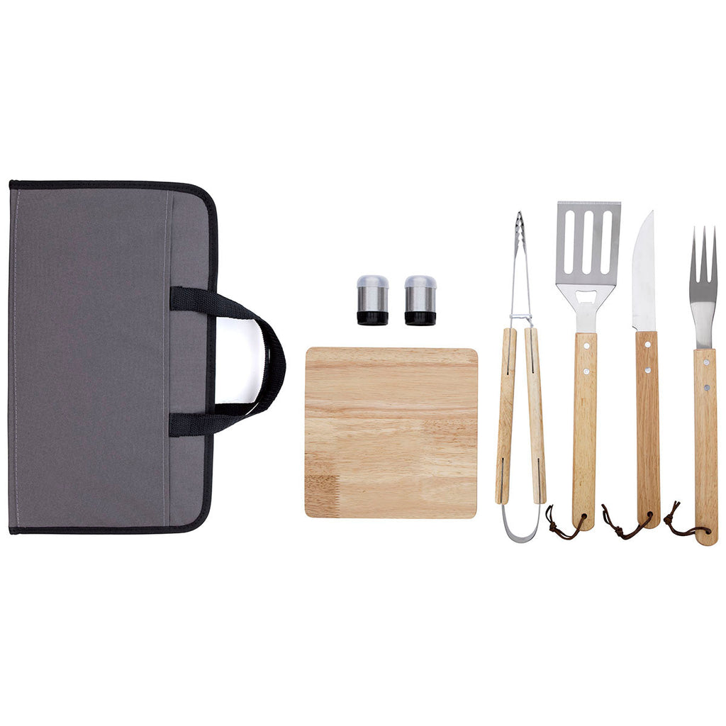 Koozie Grey Carving Station 5-Piece BBQ Kit with Cutting Board