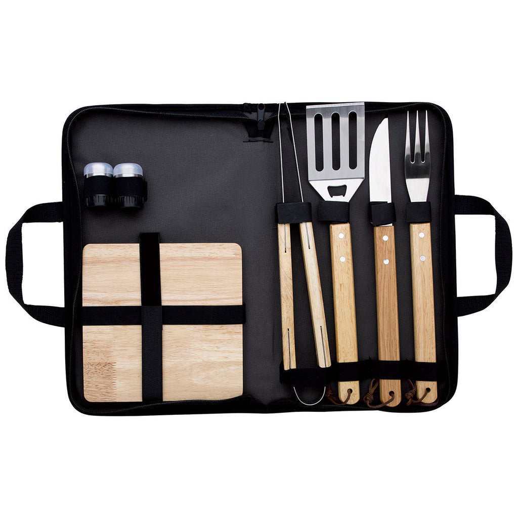 Koozie Grey Carving Station 5-Piece BBQ Kit with Cutting Board