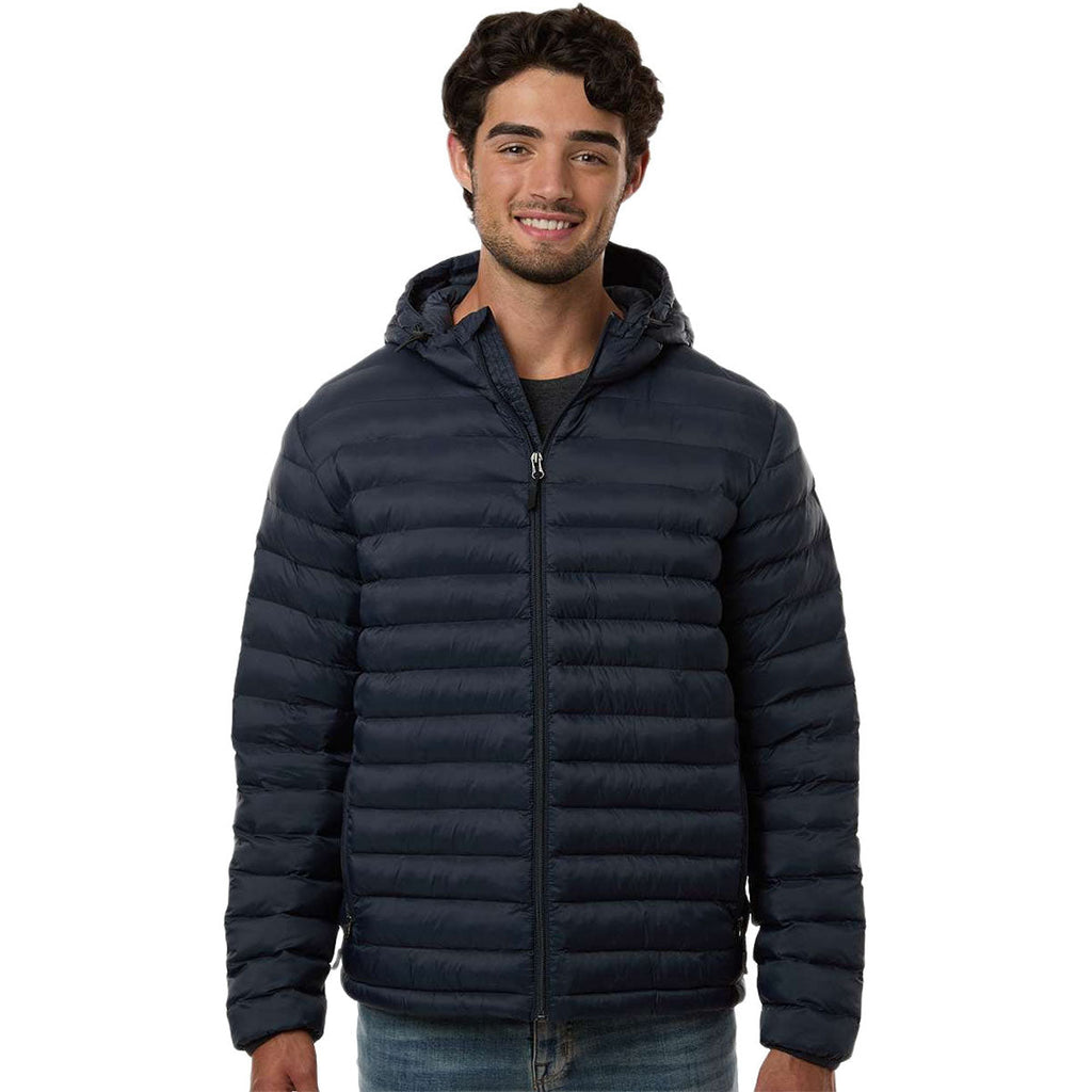 Weatherproof Men's Stormy Night Lightweight Poly-Filled Hooded Puffer Jacket