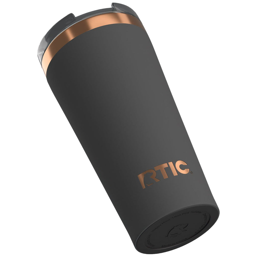 RTIC Light Black 18oz Happy Hour Pint Tumbler