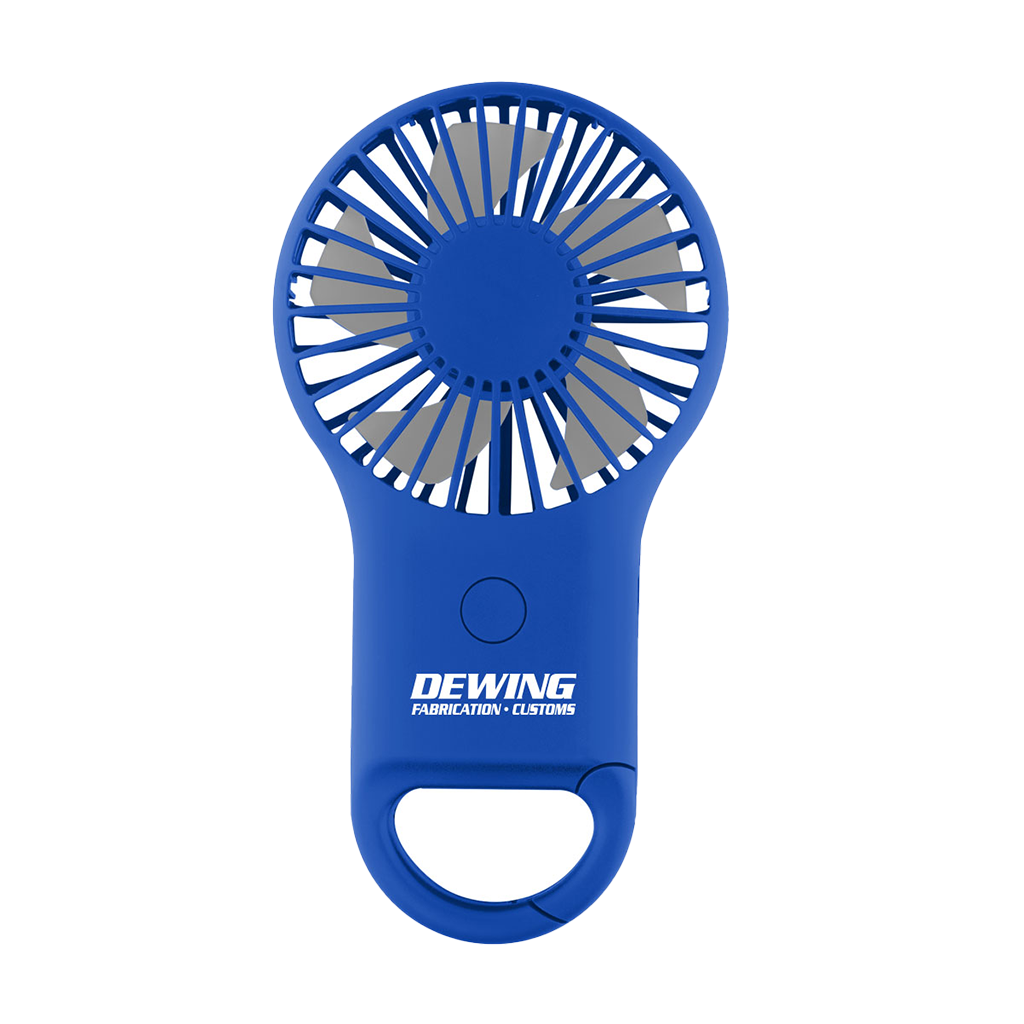 Hit Royal Blue Rechargeable Handheld Fan With Carabiner 2.0
