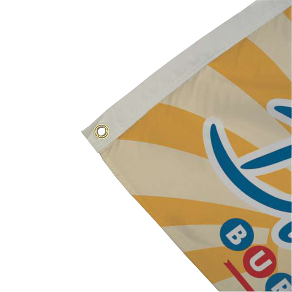 Showdown Dislpays White 5' x 8' Polyester Flag Double-Sided
