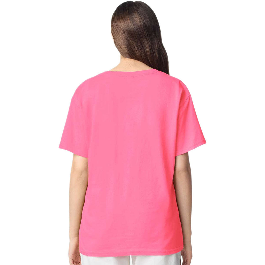 Gildan Youth Safety Pink Light Cotton T-Shirt