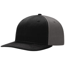 Richardson Black/Charcoal Solid Twill Trucker