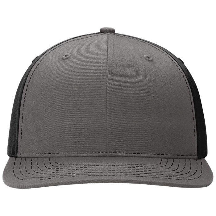 Richardson Charcoal/Black Solid Twill Trucker