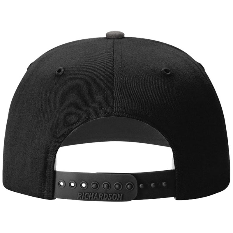 Richardson Charcoal/Black Solid Twill Trucker
