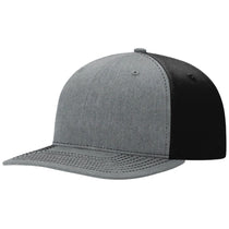 Richardson Heather Grey/Black Solid Twill Trucker