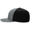 Richardson Heather Grey/Black Solid Twill Trucker