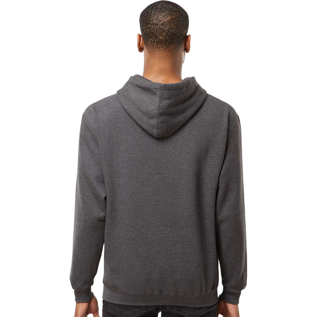 Tultex Unisex Heather Charcoal Fleece Hooded Sweatshirt