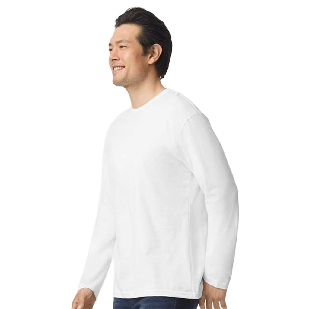 Gildan Unisex White Softstyle Long Sleeve T-Shirt