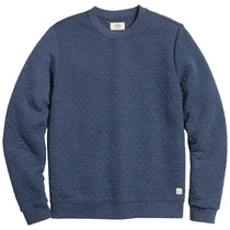 Marine Layer Men's Navy Corbet LW Diamond Quilted Crewneck