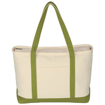 48-Hour Hit Natural/Lime Green Large Starboard Cotton Canvas Tote Bag