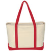 48-Hour Hit Natural/Red Large Starboard Cotton Canvas Tote Bag