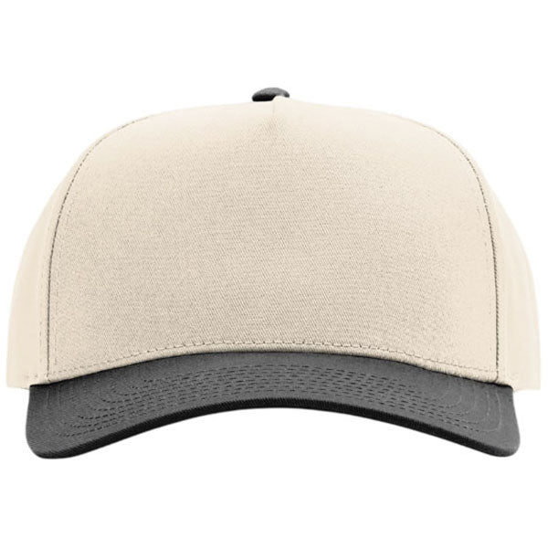 Richardson Cream/Cream/Black Full Fabric 5-Panel Champ