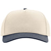 Richardson Cream/Cream/Navy Full Fabric 5-Panel Champ