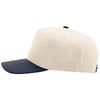 Richardson Cream/Cream/Navy Full Fabric 5-Panel Champ