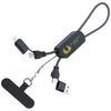 Koozie Grey/Black Wrist Strap Power Delivery Recycled Charging Cable 65W