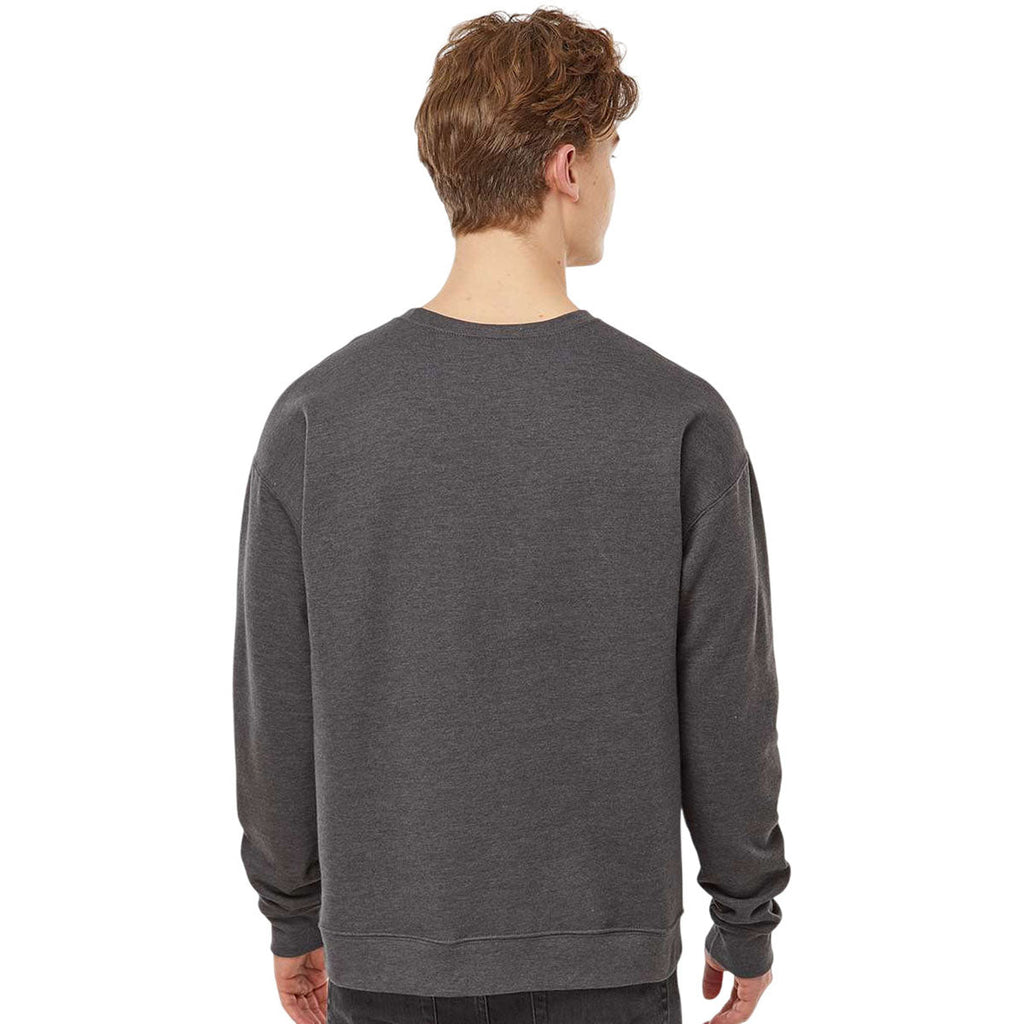 Tultex Unisex Heather Charcoal Fleece Crewneck Sweatshirt