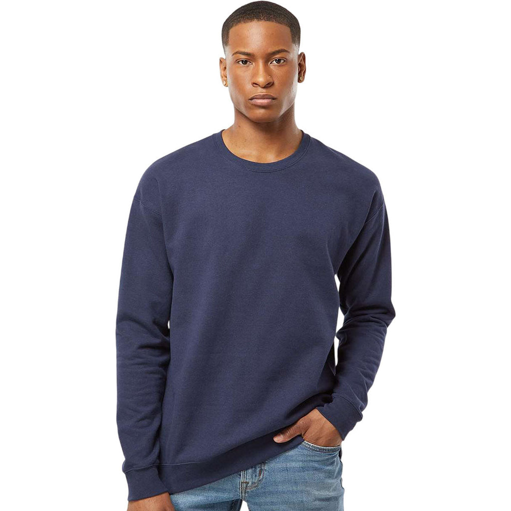 Tultex Unisex Navy Fleece Crewneck Sweatshirt