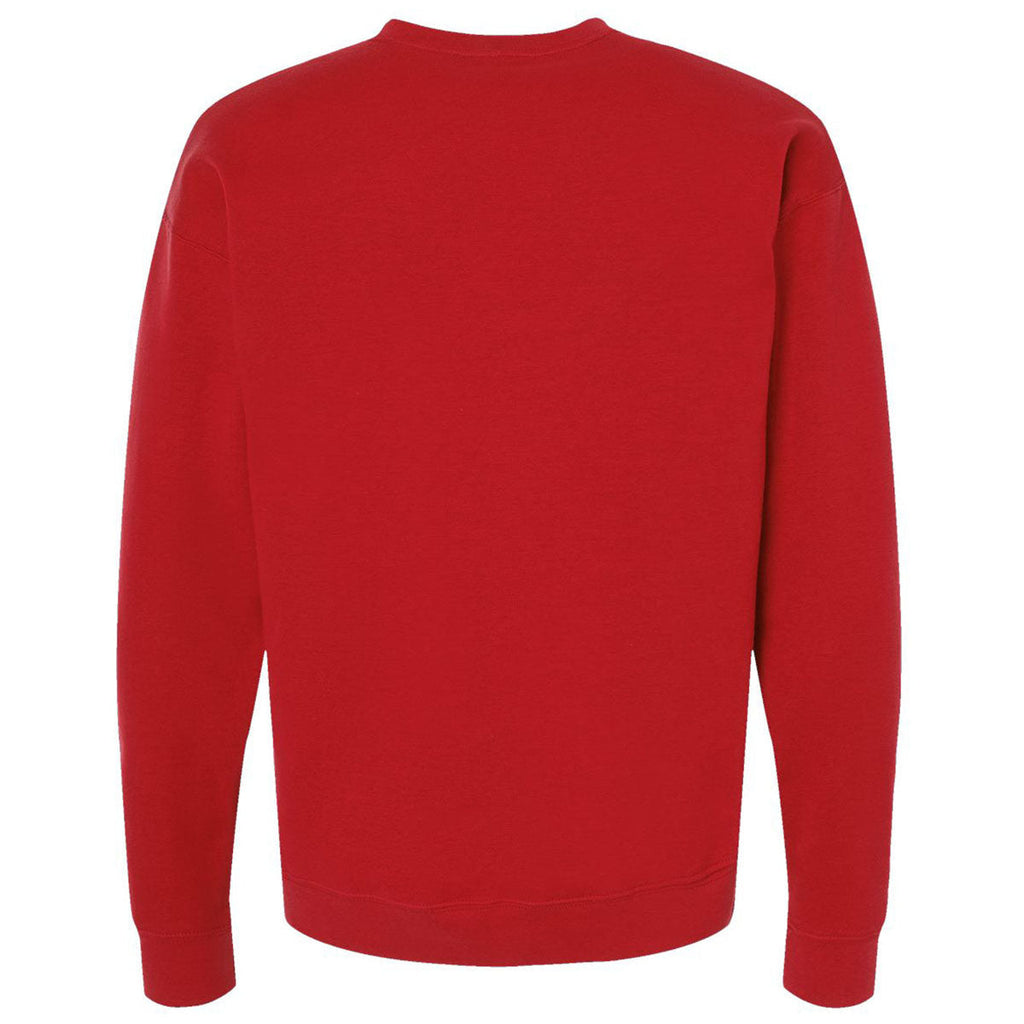 Tultex Unisex Red Fleece Crewneck Sweatshirt