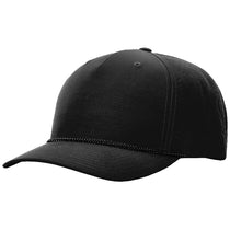 Richardson Black/Black Grey Laser Perf Performance Rope Cap