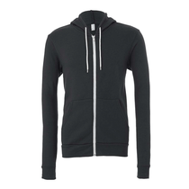 Bella + Canvas Unisex Dark Grey Sponge Fleece Full-Zip Hoodie
