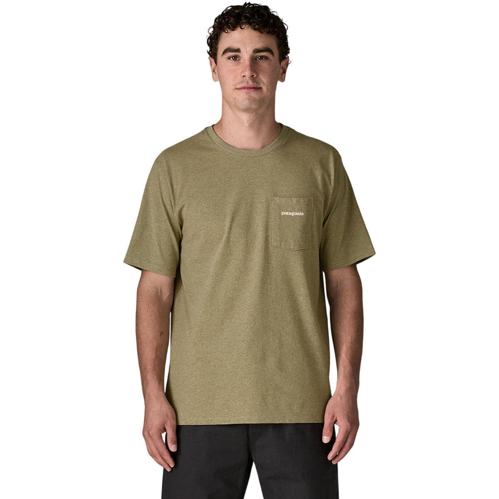 Patagonia Men's Gumtree Green Boardshort Logo Pocket Responsibili-Tee
