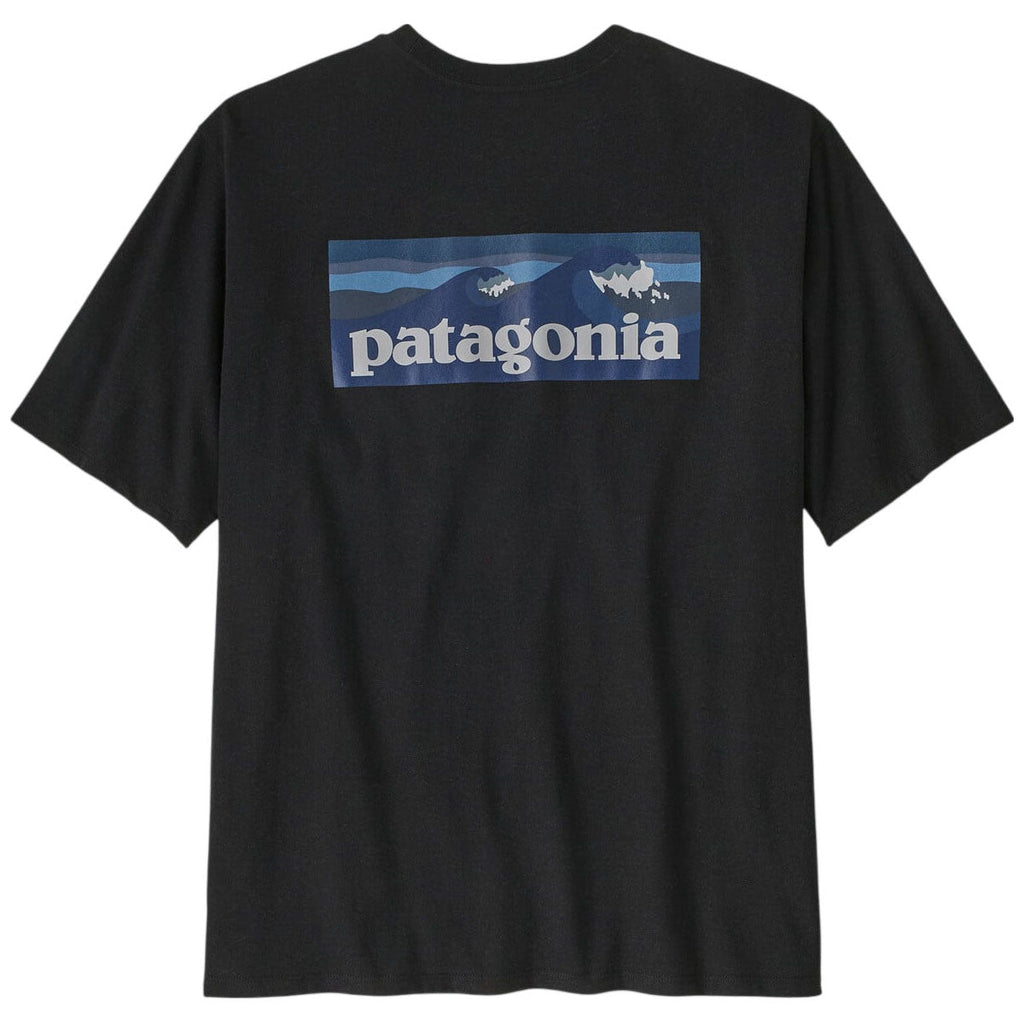 Patagonia Men's Ink Black Boardshort Logo Pocket Responsibili-Tee