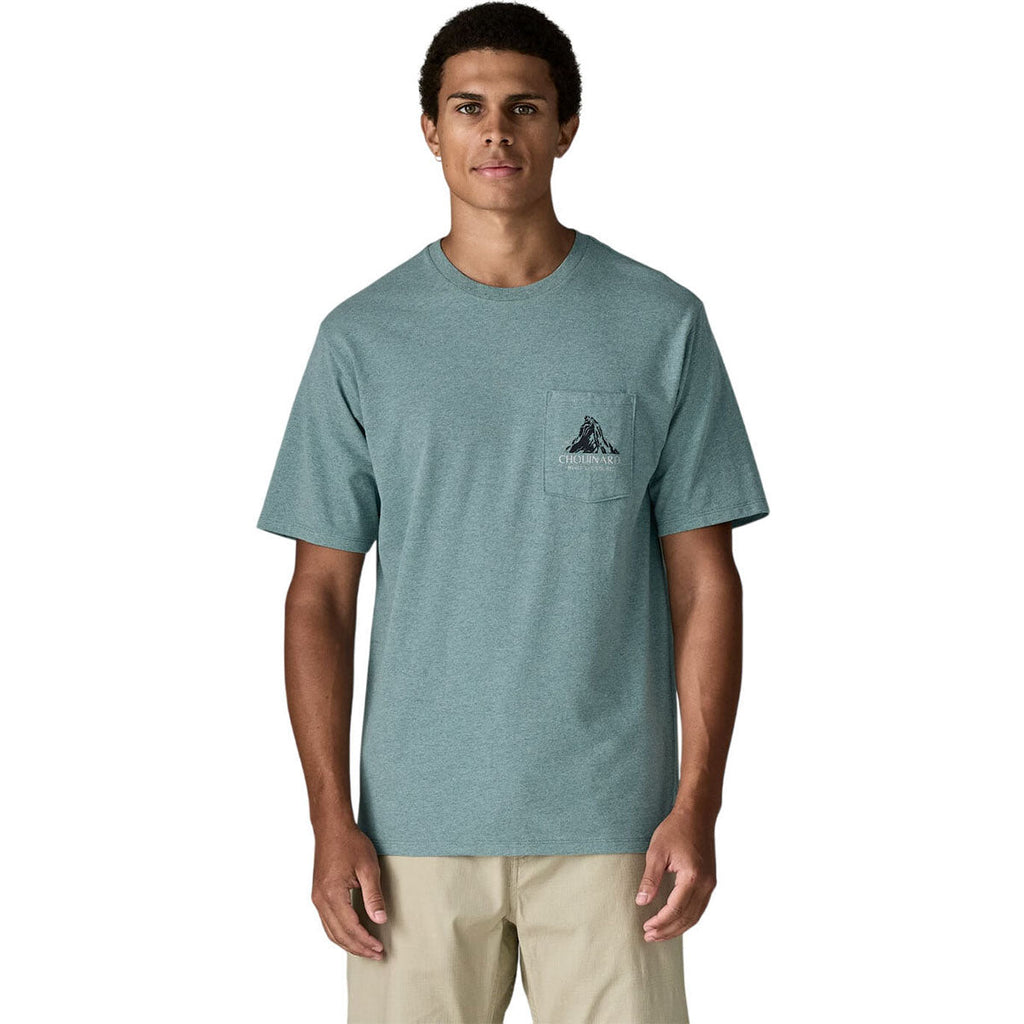 Patagonia Men's Blue Sage Chouinard Crest Pocket Responsibili-Tee