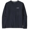 Patagonia Men's New Navy Long-Sleeved P-6 Logo Responsibili-Tee