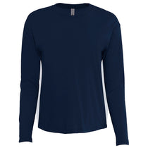 Next Level Apparel Women's Midnight Navy Relaxed Long Sleeve T-Shirt