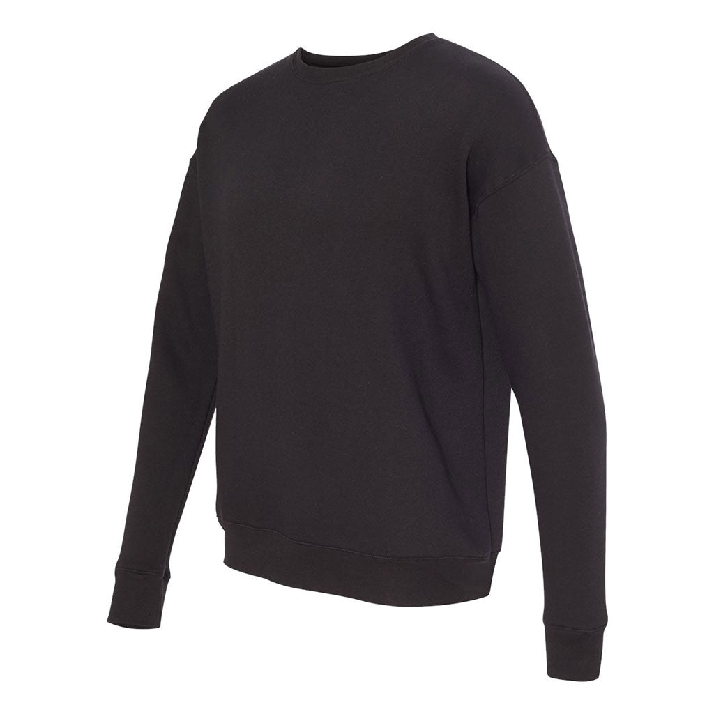 Bella + Canvas Unisex Black Drop Shoulder Fleece Sweatshirt