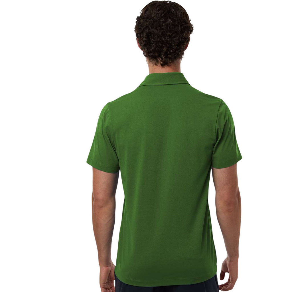 AllPro Men's Olive Green Pro-Flex Sorona Button Down Short Sleeve Shirt