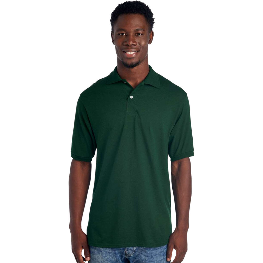 Jerzees Men's Forest Green Dri-Power Polo