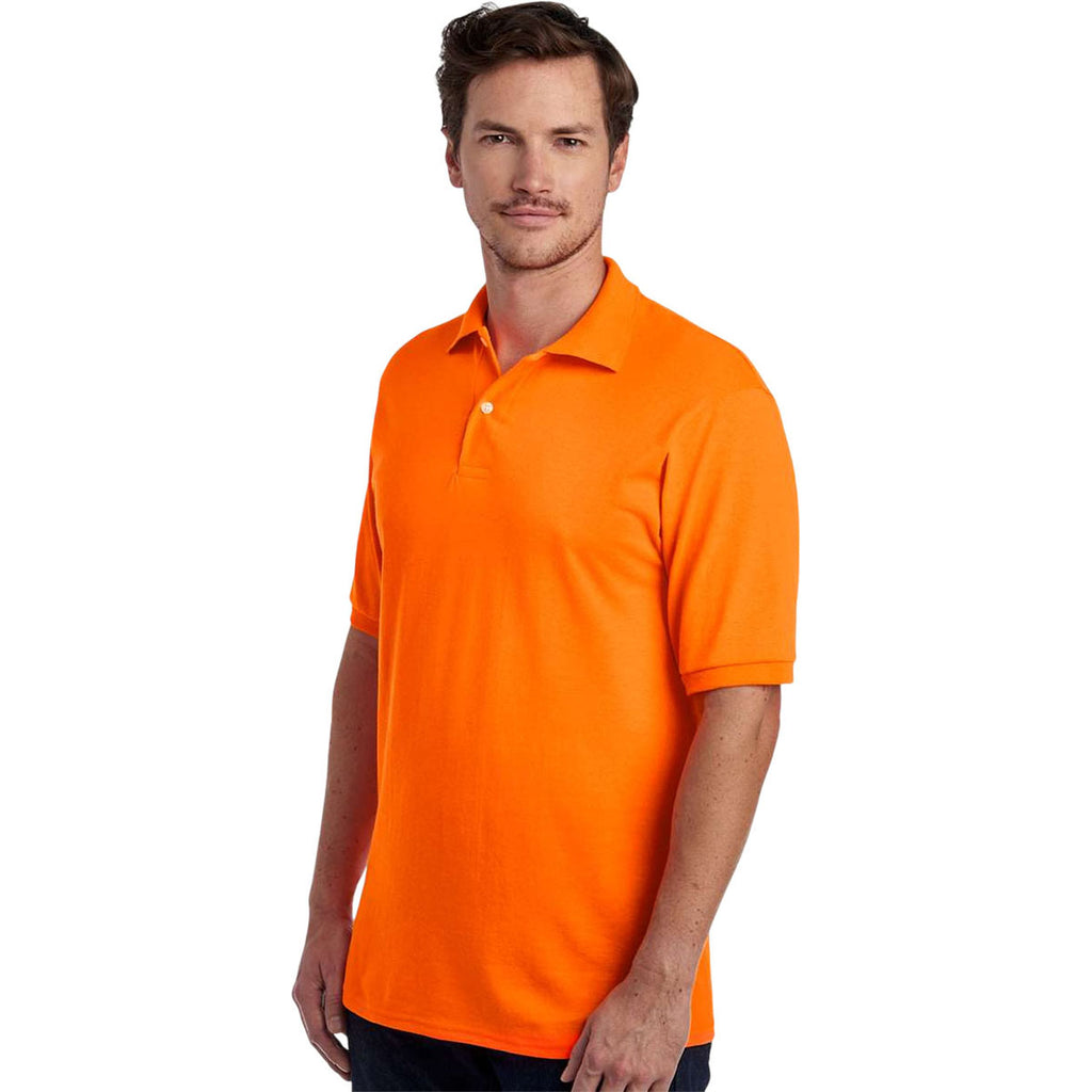 Jerzees Men's Safety Orange Dri-Power Polo