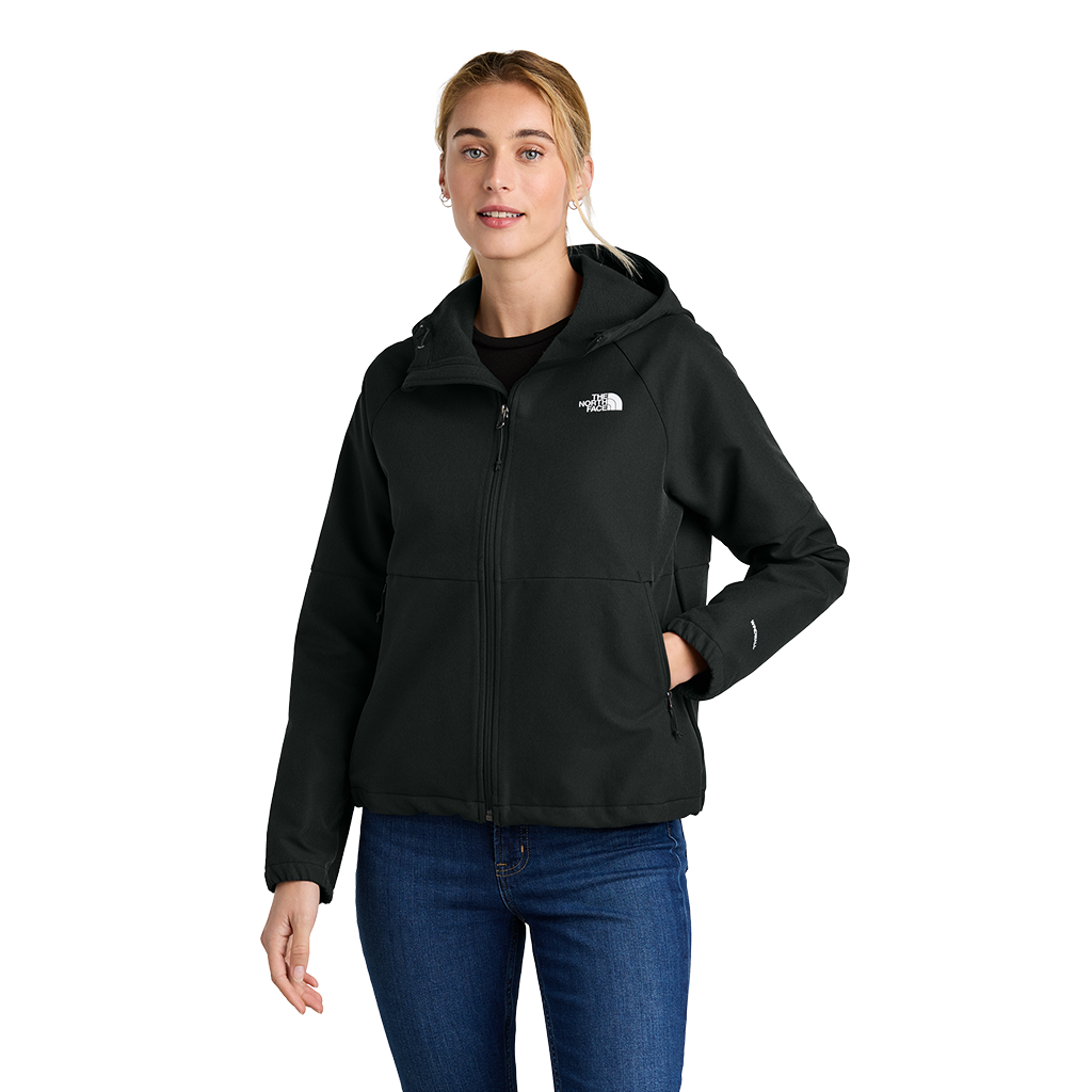 The North Face Women'sTNF Black Heather Barr Lake Hooded Soft Shell Jacket