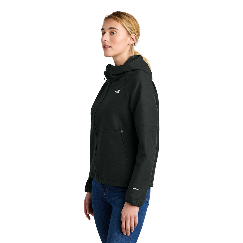 The North Face Women'sTNF Black Heather Barr Lake Hooded Soft Shell Jacket