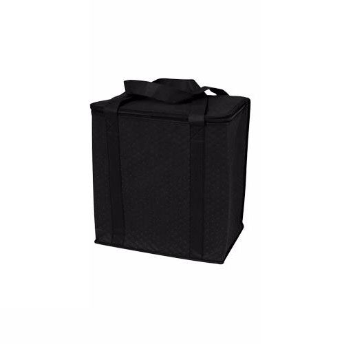 48-Hour Koozie Black Zippered Insulated Grocery Tote