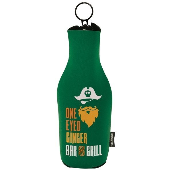 48-Hour Koozie Green Neoprene Zip-Up Bottle Kooler