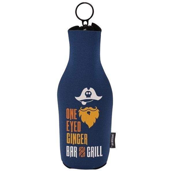 48-Hour Koozie Navy Neoprene Zip-Up Bottle Kooler