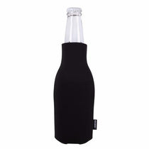 48-Hour Koozie Black Zip-Up Bottle Kooler with Opener